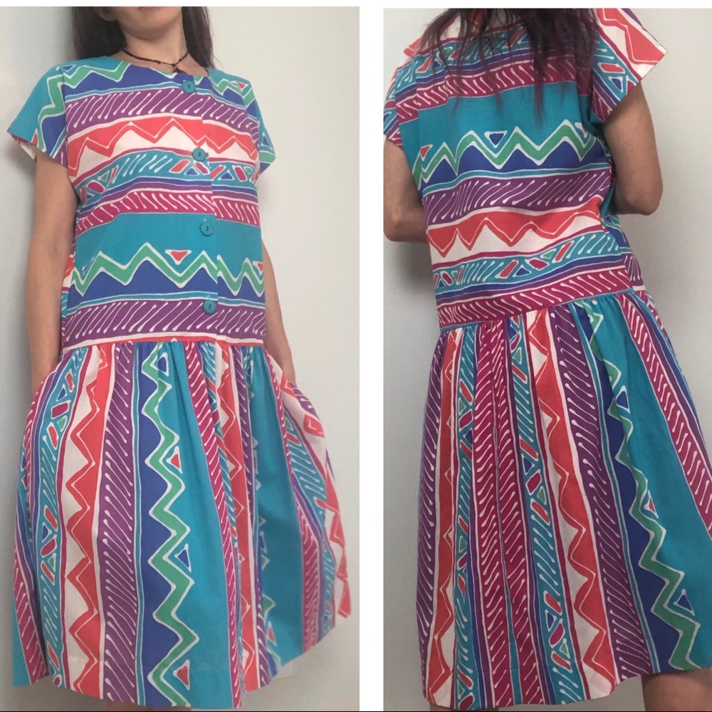 Vintage Leigh Karmitz for Periphery Midi Dress | S